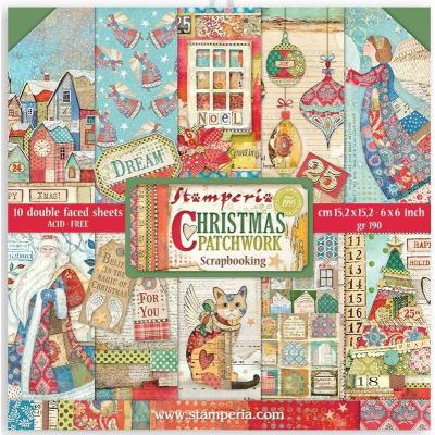 Stamperia Christmas Patchwork Designpapier - Christmas Patchwork