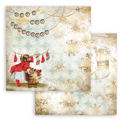 Stamperia Romantic Christmas Designpapier - Socks