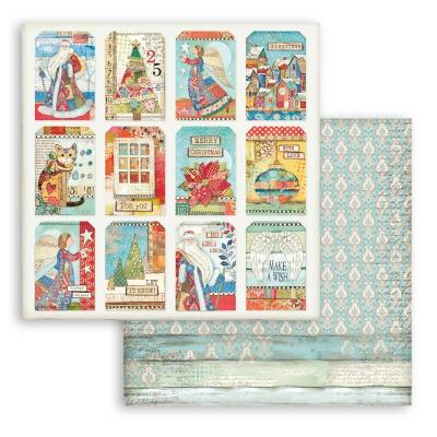 Stamperia Christmas Patchwork Designpapier - Cards