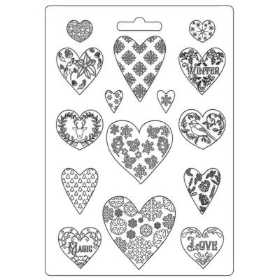 Stamperia Christmas Patchwork Soft Mould - Hearts