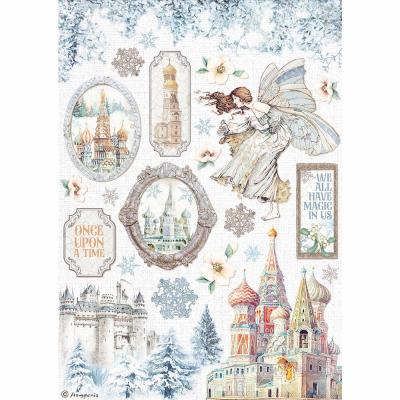 Stamperia Winter Tales Rice Paper - Castle