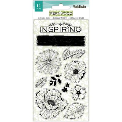 American Crafts Vicki Boutin Fernwood Clear Stamps - Inspiring