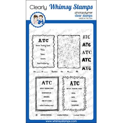 Whimsy Stamps Clear Stamps - ATC Frames And Signatures