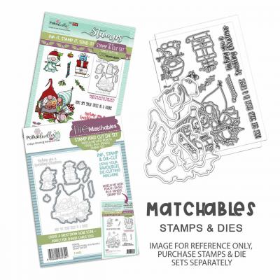 Polkadoodles Clear Stamps - Gnome Tinsel In A Tangle
