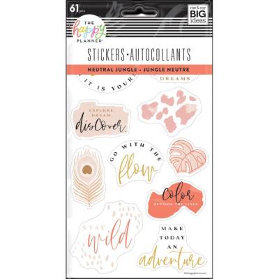 me & my BIG ideas Happy Planner Stickers - Neutral Jungle