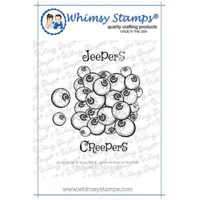 Whimsy Stamps Rubber Cling Stamp - Jeepers Creepers