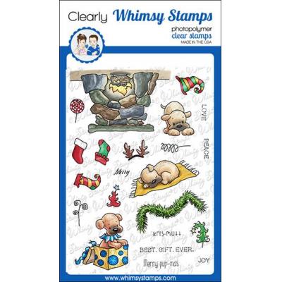 Whimsy Stamps Clear Stamps - Pups For Christmas