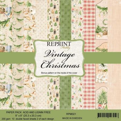 Reprint Vintage Christmas Designpapier - Paper Pack