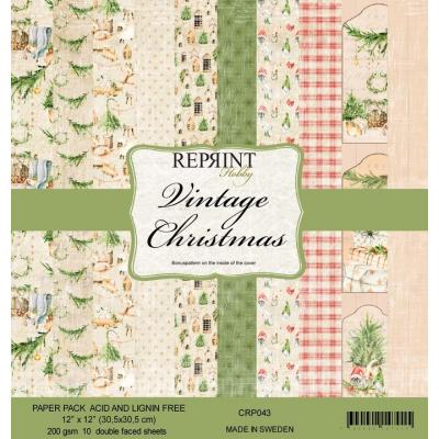 Reprint Vintage Christmas Designpapier - Paper Pack