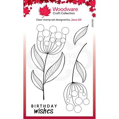Creative Expressions Woodware Craft Collection Clear Stamps - Bubble Bloom Jeanie
