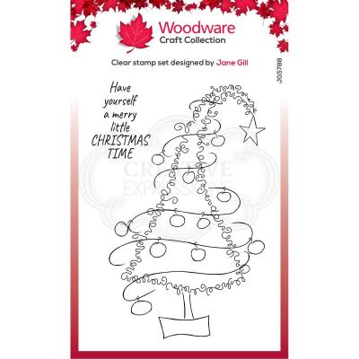 Creative Expressions Woodware Craft Collection Clear Stamps - Tall Christmas Tree