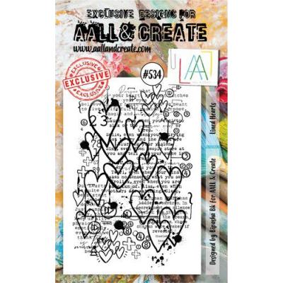 AALL & Create Clear Stamp Nr. 534 - Lined Hearts