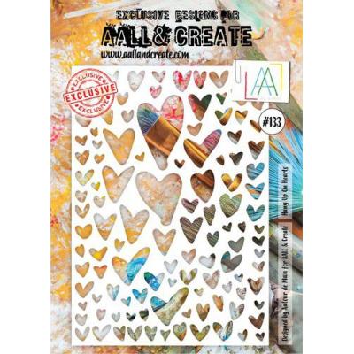 AALL & Create Stencil Nr. 133  - Hung Up On Hearts