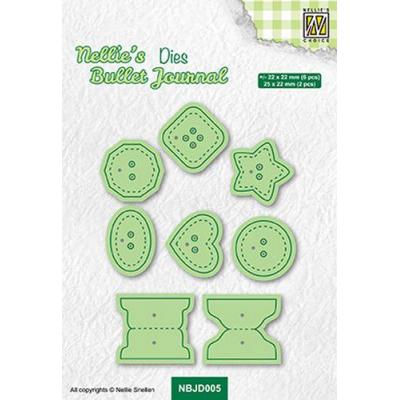 Nellies Choice Bullet Journal Die - Buttons