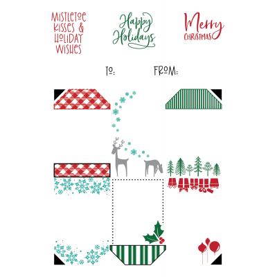 LDRS Creative Clear Stamps - Christmas Gift Tag Stack