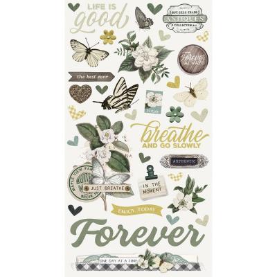 Simple Stories Vintage Weathered Garden Sticker - Chipboard Stickers