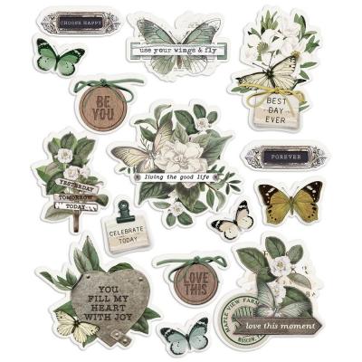 Simple Stories Vintage Weathered Garden Sticker - Layered Stickers
