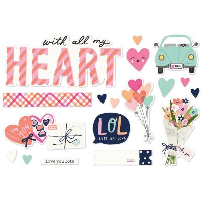 Simple Stories Happy Hearts Die Cuts - Page Pieces