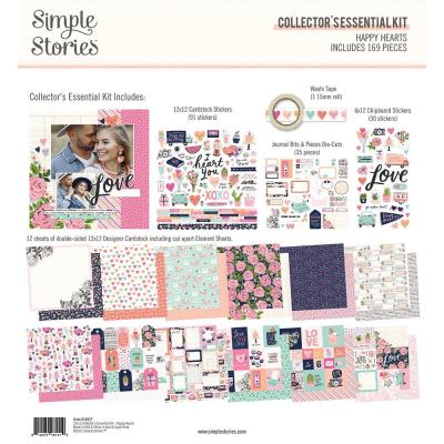 Simple Stories Happy Hearts Designpapier - Collector's Essential Kit