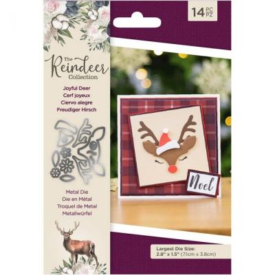 Crafter's Companion The Reindeer Collection Metal Die - Joyful Deer