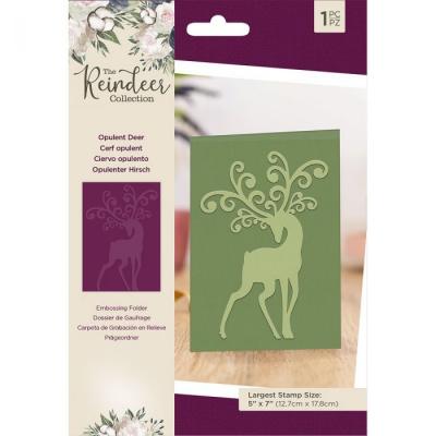 Crafter's Companion The Reindeer Collection Embossing Folder - Opulent Deer