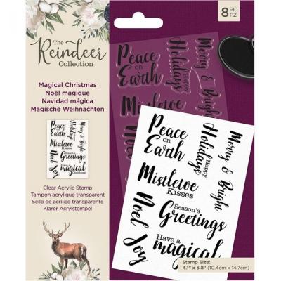 Crafter's Companion The Reindeer Collection Clear Stamps - Magical Christmas
