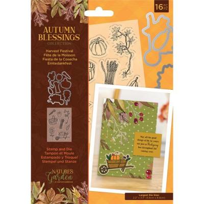 Crafter's Companion Autumn Blessings Stamp and Dies - Harvest Festival