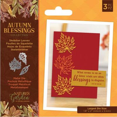 Crafter's Companion Autumn Blessings Metal Die - Skeleton Leaves