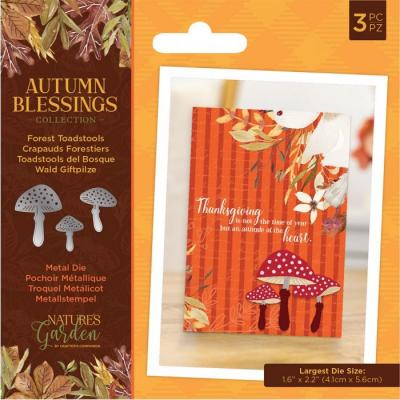 Crafter's Companion Autumn Blessings Metal Die - Forest Toadstools