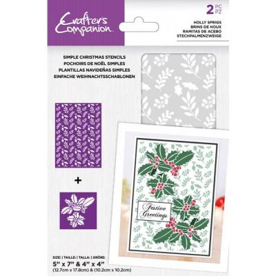 Crafter's Companion Stencil - Holly Sprigs