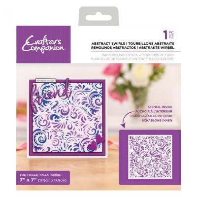 Crafter's Companion Stencil - Abstract Swirls Background