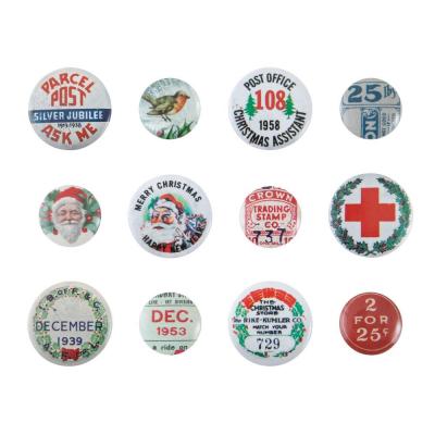 Idea-ology Tim Holtz Embellishments - Mini Flair Buttons Christmas