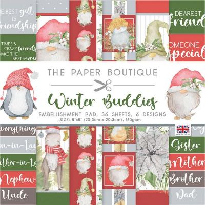 The Paper Boutique Winter Buddies Designpapier - Embellishments Pad