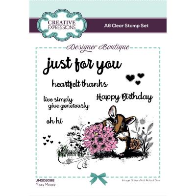 Creative Expressions Woodland Walk Collection Clear Stamps - Missy Mouse