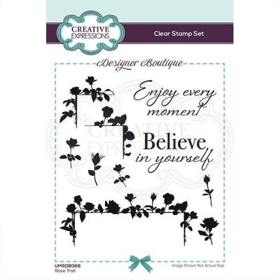 Creative Expressions Designer Boutique Clear Stamps - Rose Trail