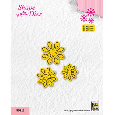 Nellies Choice Shape Dies - Blumen mit spitzen Blättern