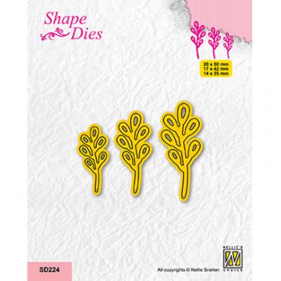 Nellies Choice Shape Dies - Zweige mit ovalen Blättern