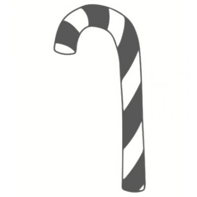 Colop auf Holz montierter Gummistempel - Candy Cane