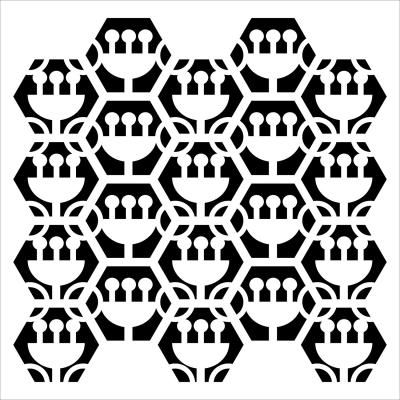 The Crafter's Workshop Stencil - Tulip Hexagons
