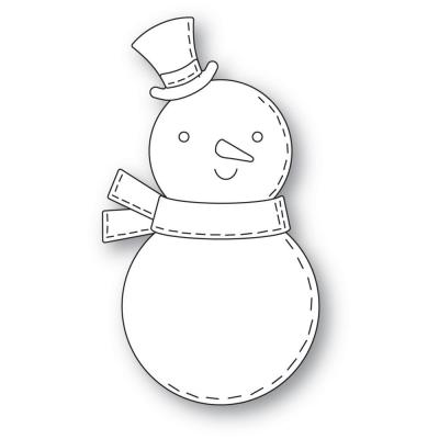 Poppystamps Metal Dies - Whittle Friendly Snowman