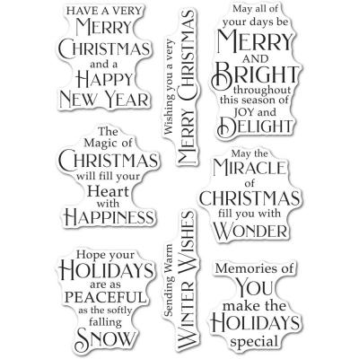 Poppystamps Clear Stamps - Peaceful Christmas Greetings