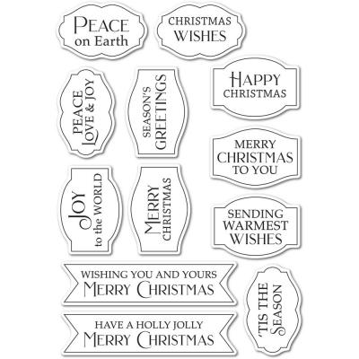 Poppystamps Clear Stamps - Gilded Christmas Wishes