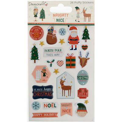 Dovecraft Naughty Or Nice Sticker - Puffy Stickers