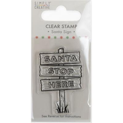 Simply Creative Clear Stamp - Santa Sign