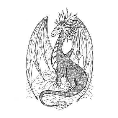 Crafty Individuals Rubber Stamp - Gentle Dragon