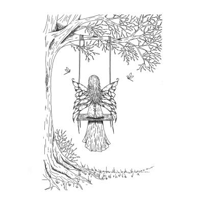 Crafty Individuals Rubber Stamp - Fairy Rose