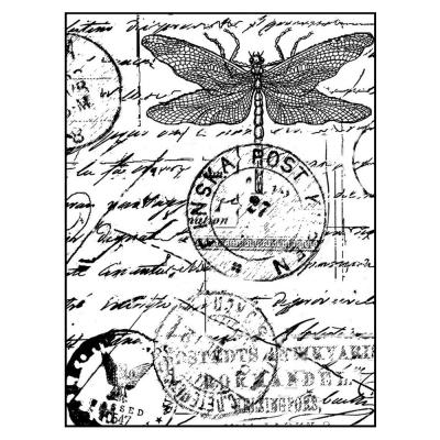 Crafty Individuals Rubber Stamp - Dragonfly Post