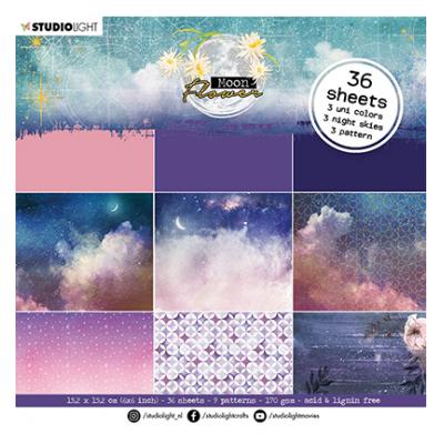 StudioLight Moon Flower Designpapier - Purple Night Skies Paper Pad
