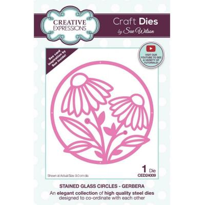 Creative Expressions Stained Glass Circles Craft Die - Gerbera