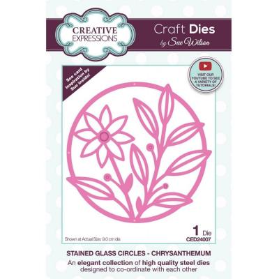 Creative Expressions Stained Glass Circles Craft Die - Chrysanthemum
